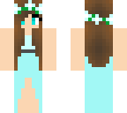 girl in aqua dress