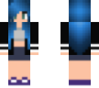 blue hair girl with jacket and tank