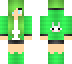 green bunny girl