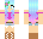blue and pink cowgirl