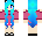 blue ombre cat girl edit