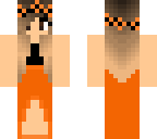 orange black dress