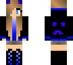 creeper blue girl cat