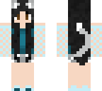 cute black hair cat girl