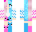 blue and pink kitty