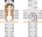 cute girl in a cat onesie