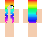 edited rainbow hair girl skin base