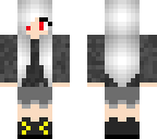 white haired girl with red eyes