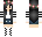 kawaii black hair girl