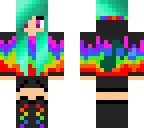 rainbow music girl
