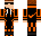 orange and black nike