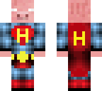 superman herobrine pig