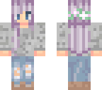 sweater purple hair