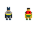 batman and robin pixel art