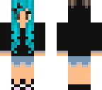 blue haired rabbit girl