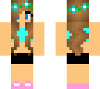 cool girl with a blue crop top