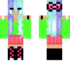 cute neon pastel girl