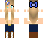 girl with crop top and bows