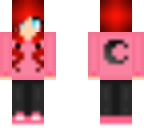 cute red and black moon girl