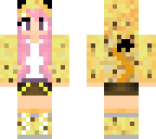 ocelot girl with pink hair