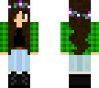 brunette with flowers