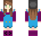 girl in overalls