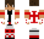 white and red templar boy