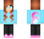 cute blue and  pink bunny