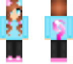 cute blue and pink neko girl