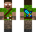 herobrine with green jacket