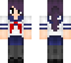 purple hair japanese school girl