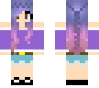 purple to pink ombre girl