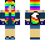 rainbow hair fox girl