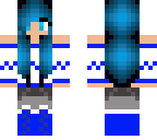 blu haired winter girl