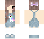 cute chibi girl overalls