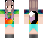 spiral cat girl with ombre hair