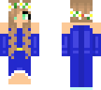 a very blue wedding dress