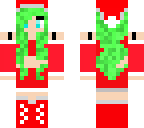 christmas green hair girl