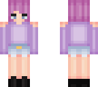 magenta haired girl