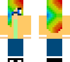 mnil rainbow hair