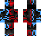 red blue half