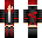 short hair red dragon girl edit
