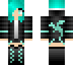 short hair teal dragon girl edit