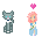 a girl and a cat