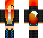 blue and red fox girl