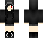 girl with black hoodie