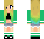 green gradient girl