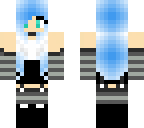 michi with blue hair