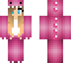 pink dino with blue eyes