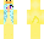 blue hair duck girl